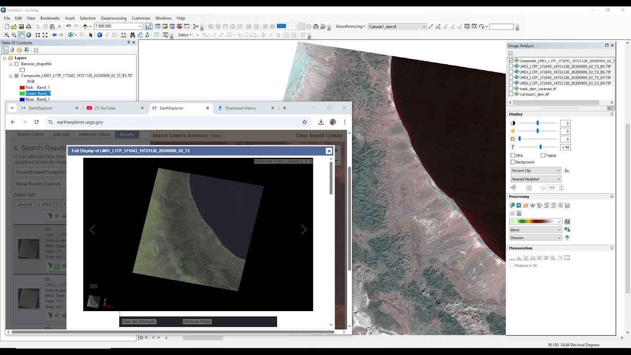 How to download Landsat 1 data from 1972 from USGS Earth Explorer