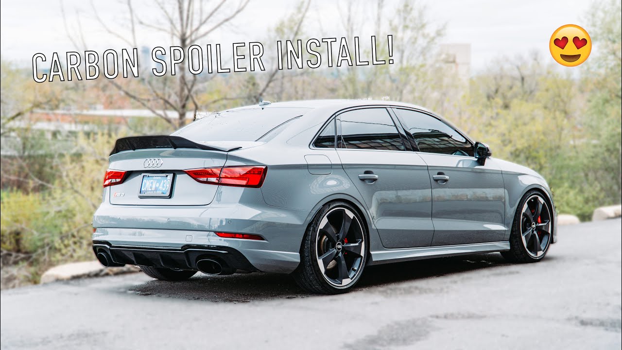 AUDI RS3 CARBON SPOILER INSTALL!
