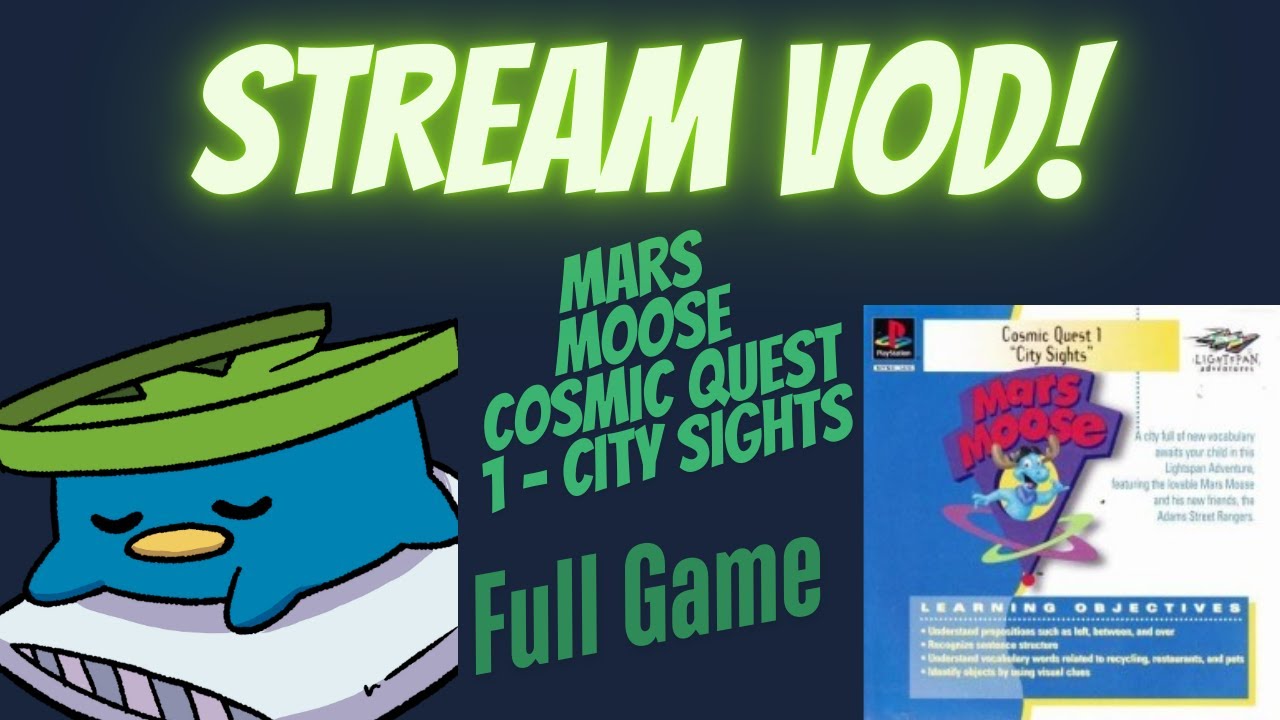 Mars Moose Cosmic Quest 1 - City Sights (ps1) Full Playthrough