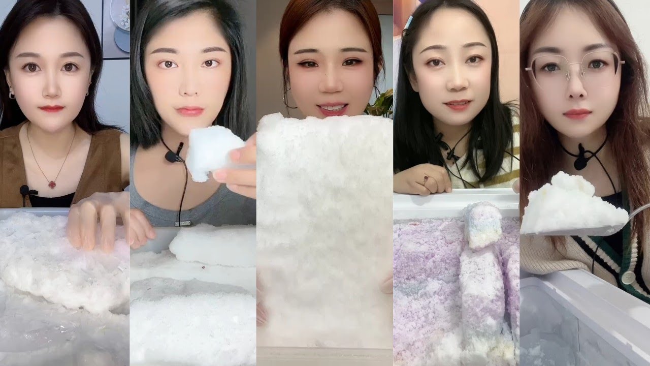 ASMR ICE EATING || FREEZER FROST EATING || SATISFYING SOFT CRUNCHY FROST BITES ASMR🧊 