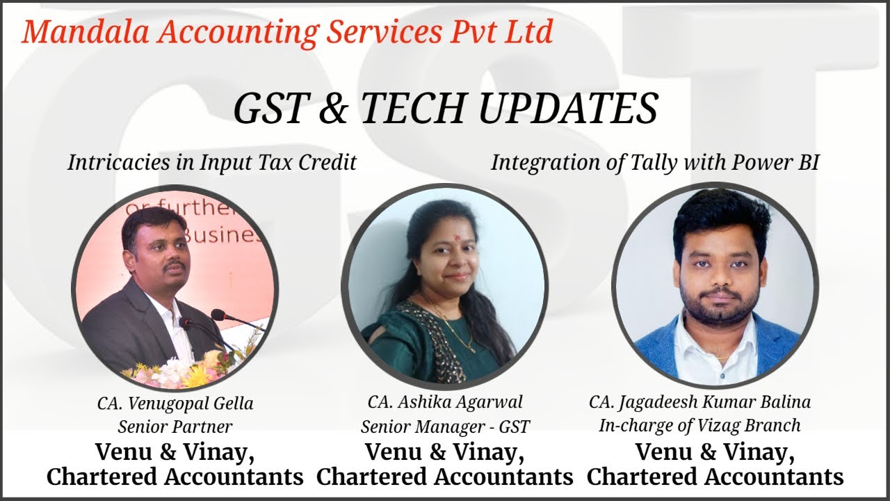 Intricacies in Input Tax Credit by CA Venugopal Gella