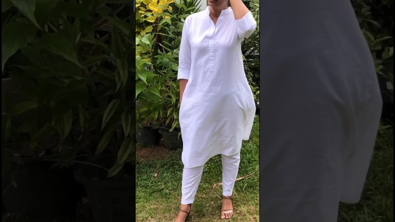 White long top & pant 2pcs pair | timeless design #shorts #trending #viral #fyp #fashion