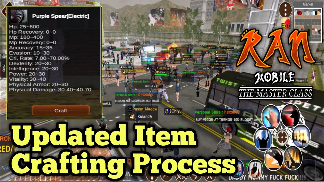 Updated Process to Craft an Item | I Crafted my Purple Spear | Ran Mobile: The Master Class V1.7.2K3