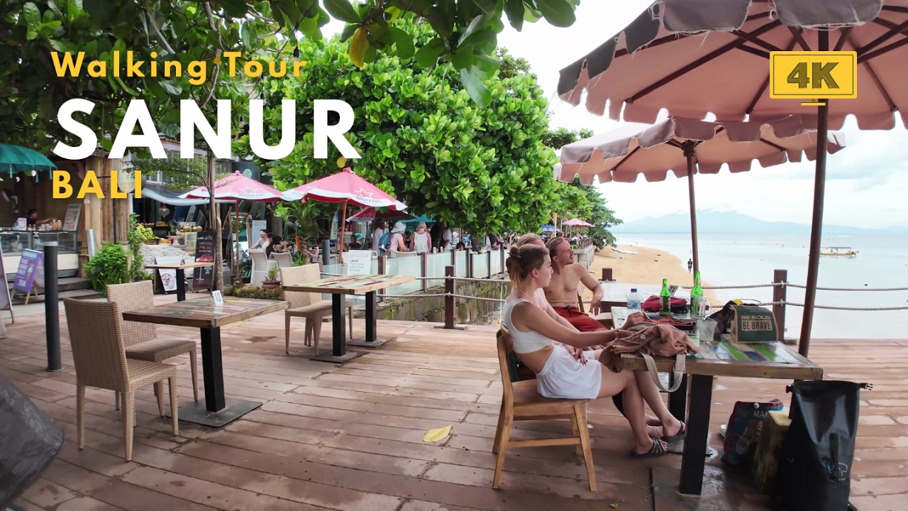 SANUR, Bali Sunday Walk Around Mertasari, Puri Santrian, & Duyung Beach 4K Walking Tour 2026