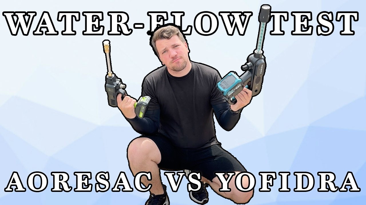 Yofidra vs Aoresac Cordless Pressure Washers Real-World Flow-Rate Test