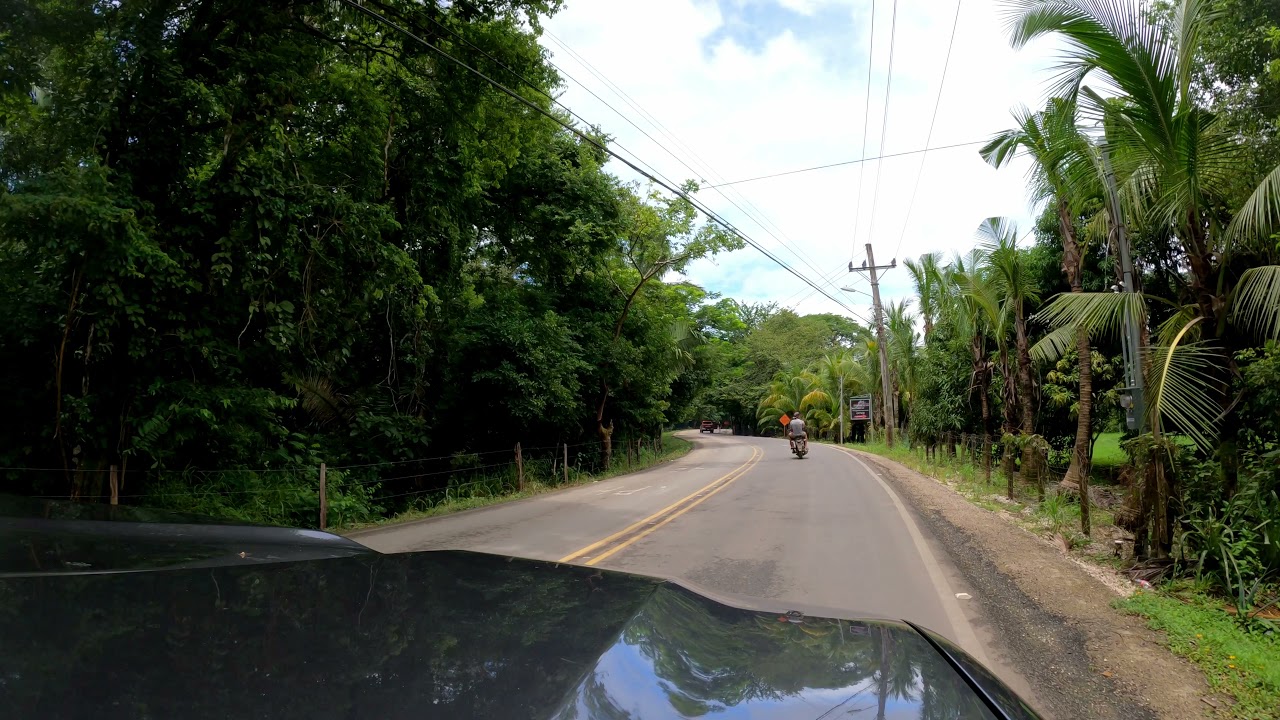 Driving along Highway 160 from Nosara towards Sámara in the Guanacaste Province of Costa Rica
