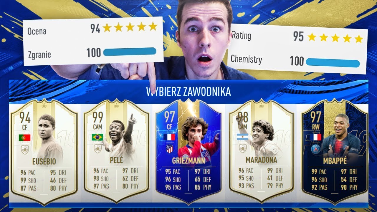 PELE 99 + MARADONA 98! MÓJ NAJLEPSZY DRAFT W ŻYCIU! REKORD?! | FIFA 19