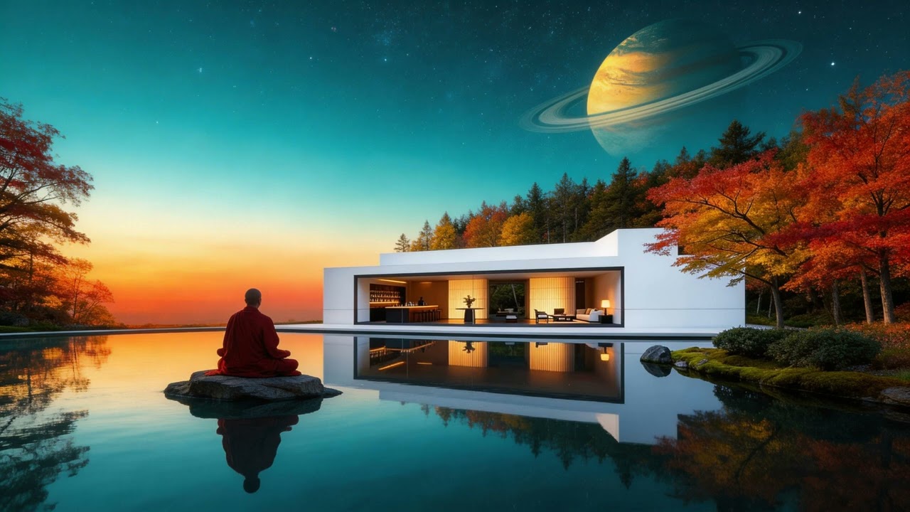 Meditative Serenity: Reflections on a Cosmic Autumn Night