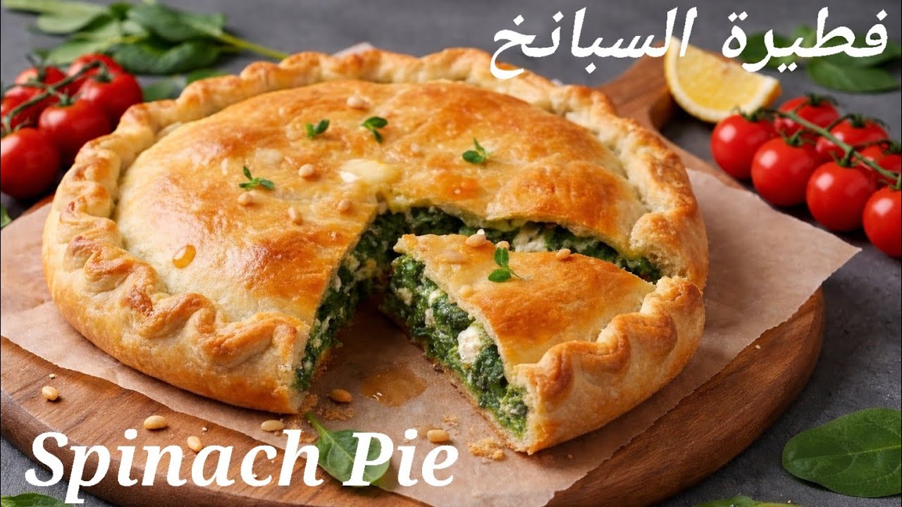 طريقة عمل فطيرة السبانخ بالجبن والمرتديلا الرائعة🥧 Spinach & Cheese Pie Recipe 