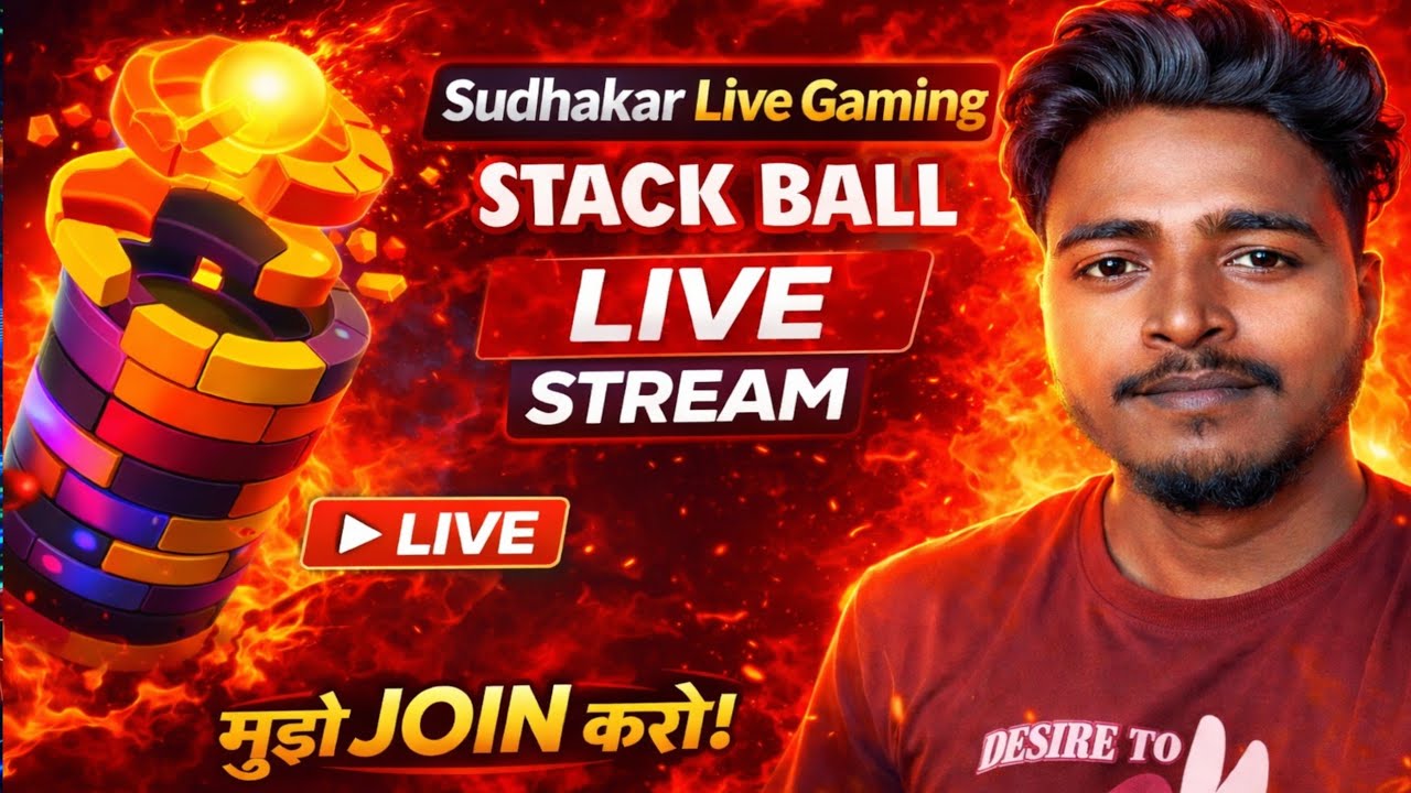 Non-Stop Stack Ball Live 😱 | Pro Gameplay | Sudhakar Live Gaming
