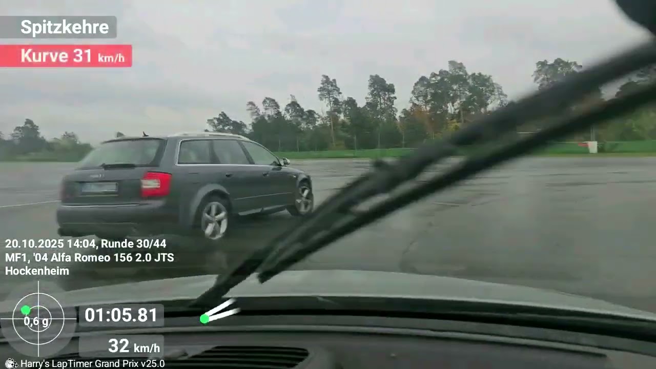 Touristenfahrten Hockenheimring, 20.10.2025, Alfa 156 2.0 JTS, Gruppe 7-1, ca. 13.55 Uhr