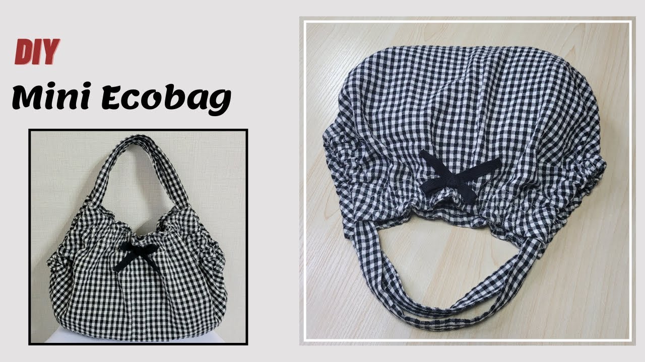 DIY  가볍게 들고 다니기 편한 예쁜 손가방 만들기 /미니 에코백/Making Mini Eco bag/작은 가방/Hand bag