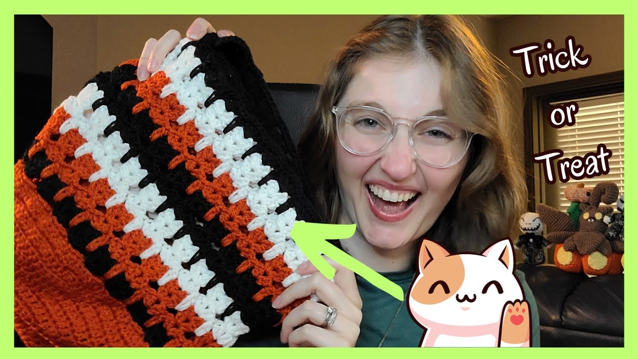 Spooky Cats Trick-or-Treat Bag // FREE Crochet Pattern and Tutorial // DBHandmades