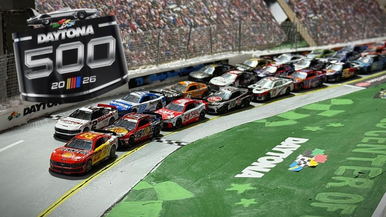 Гонка NASMAR Daytona 500 | NASCAR Stop Motion | Гонка серии NASMAR Community Cup Series 1/36 в Де...