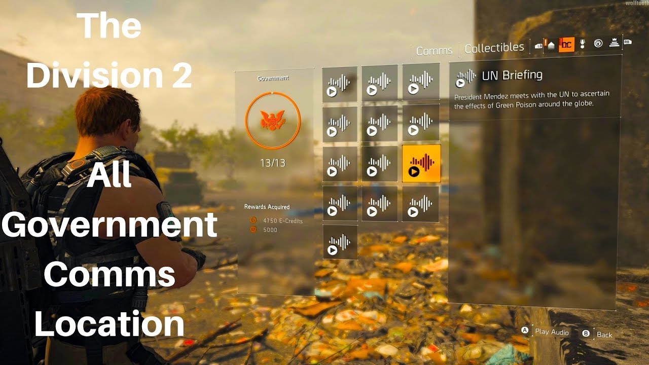 The Division 2 - All Government Comms Location ( All Collectibles )