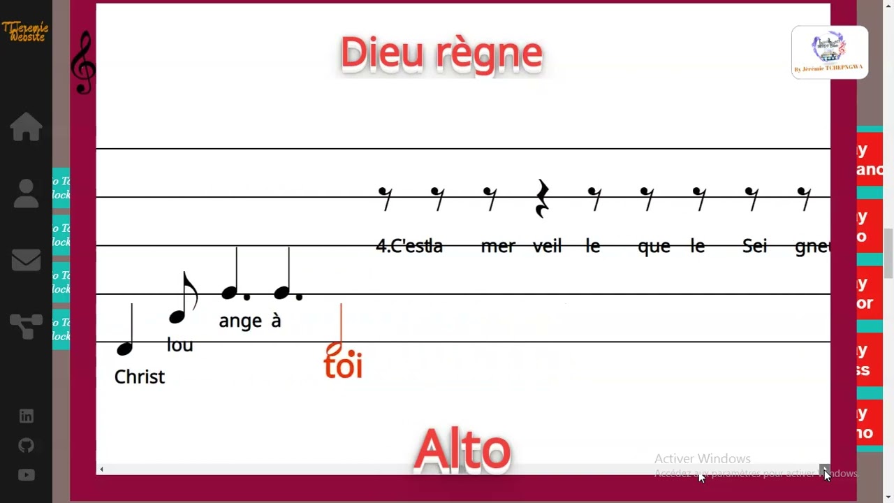 Dieu règne - Hymne Pascale - Studio SM - Lucien DEISS - Alto