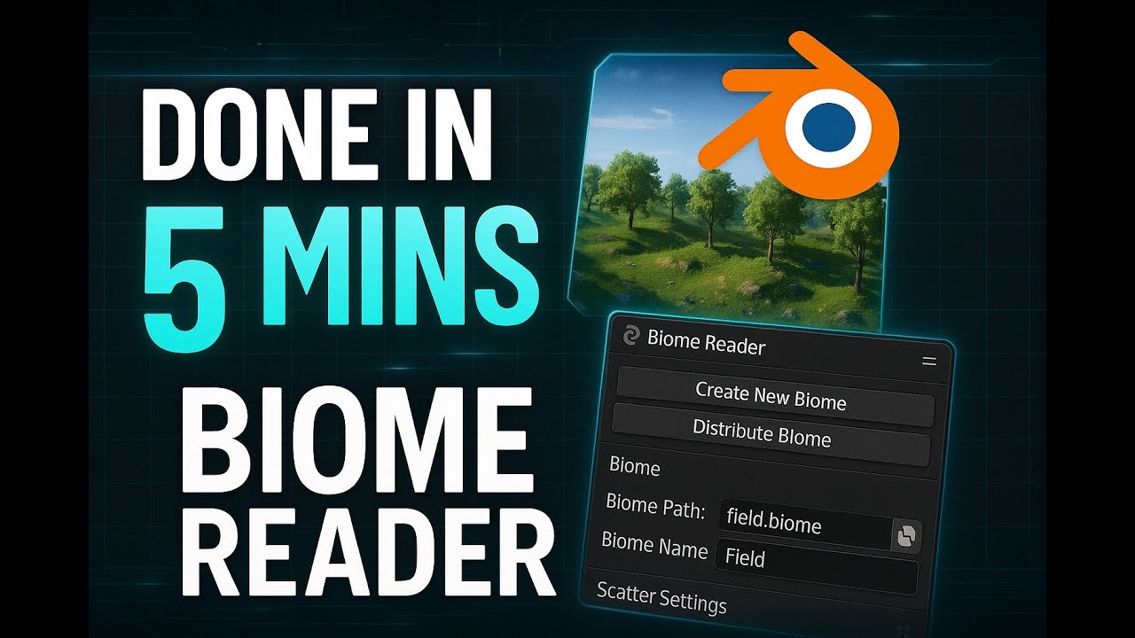 Install & Use Biome Reader | Plant Library in Blender FAST! (No Fluff Tutorial) - Beginner Friendly!
