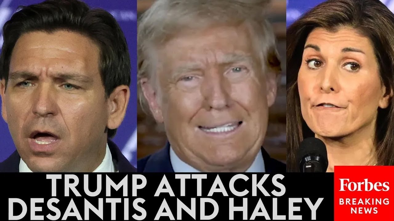 Trump Tees Off On DeSantis And Haley At Pre-Caucus Iowa Rally