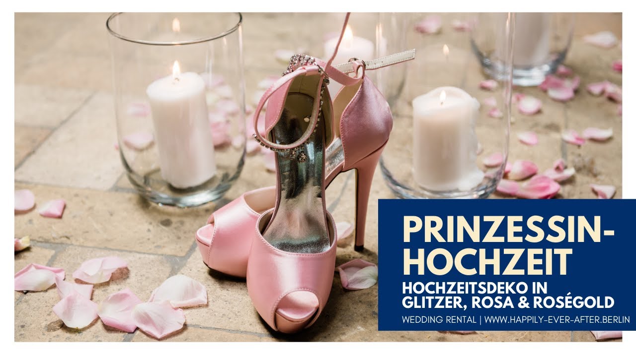 Prinzessin-Hochzeit | Ein Mädchentraum dekoriert in Rosa, Glitzer und Roségold