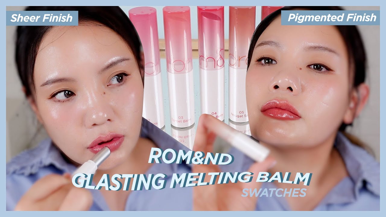 #SWATCHES Rom&nd Glasting Melting Balm ᴺᴱᵂ | HIKOCO