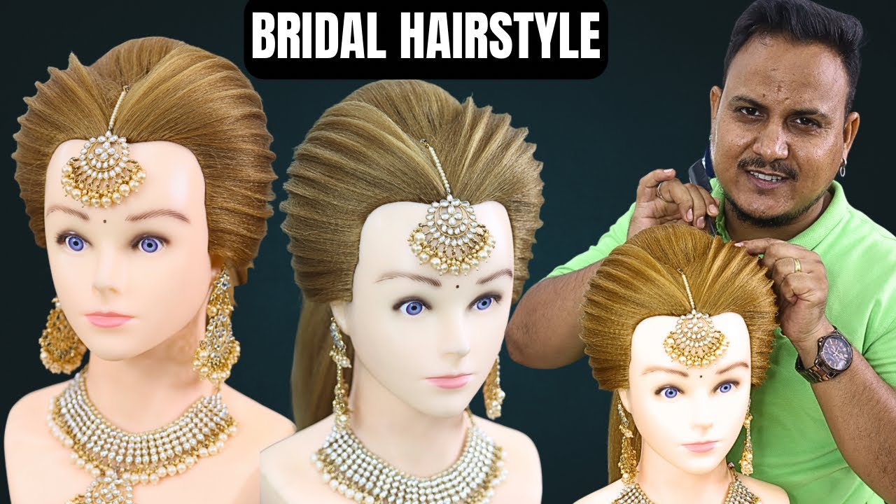 Bridal hairstyle / bangali bridal hairstyle / front variation for bridal hairstyle 