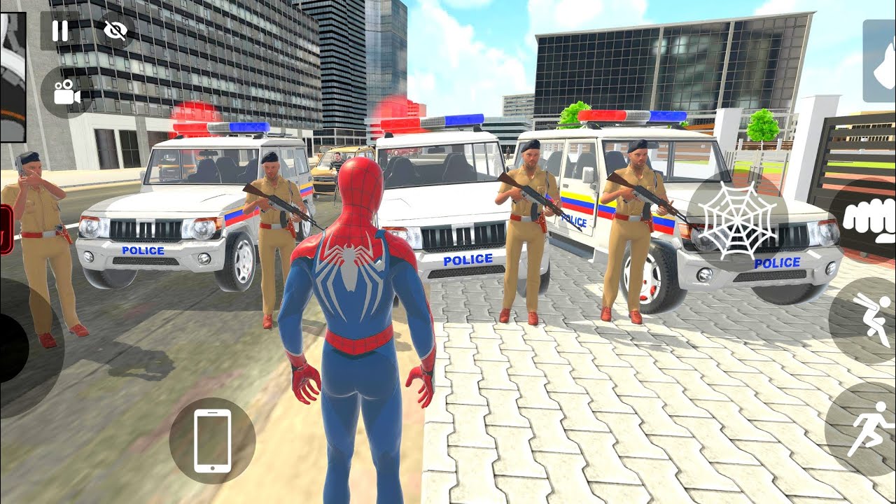 Spiderman vs Indian Police 🚔 | Indian Theft Auto Action Gameplay | GTA Style Open World