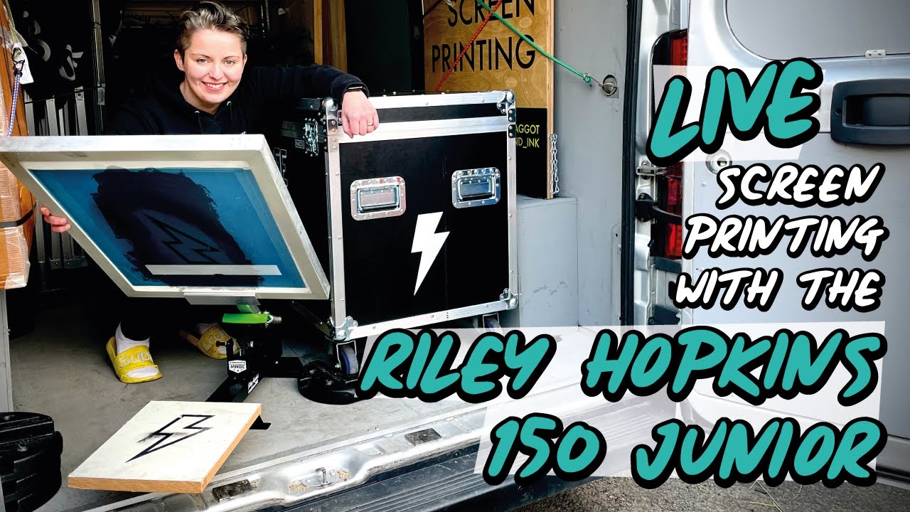 Live screen printing with the Riley Hopkins 150 Junior |  Including assembly and unboxing 150 Junior