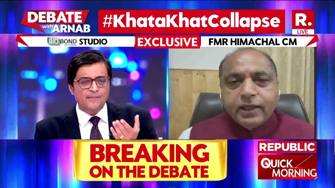 Himachal's Bankruptcy: Jairam Thakur Slams Congress Govt's Financial Bungling | Debate With Arnab