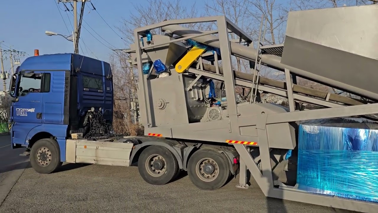 콘크리트 배치플랜트 이동식 수출 www.kkplant.co kr