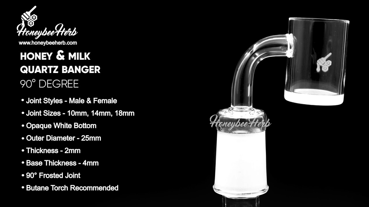 Honey & Milk Quartz Banger - 90&deg; Degree