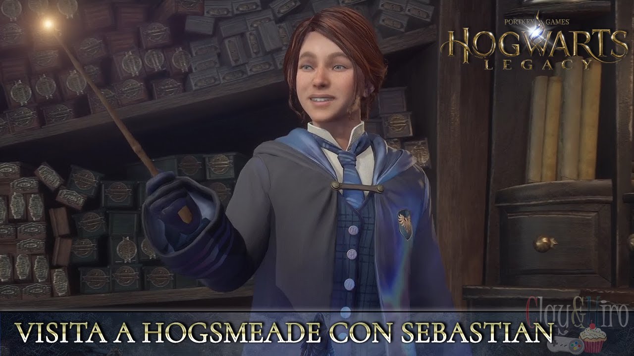 Visita a Hogsmeade con Sebastian - Hogwarts Legacy en español
