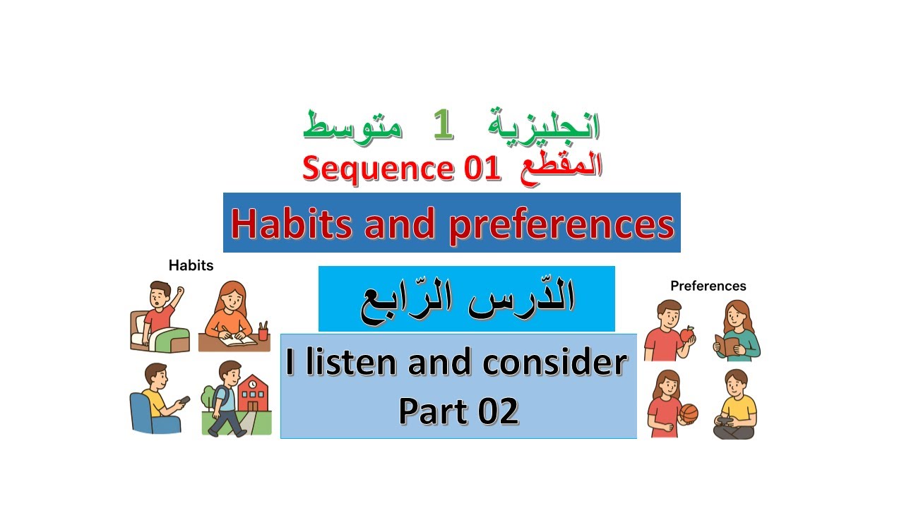 Sequence 01          I Listen and consider 2                   انجليزية 1 متوسط الدرس 4
