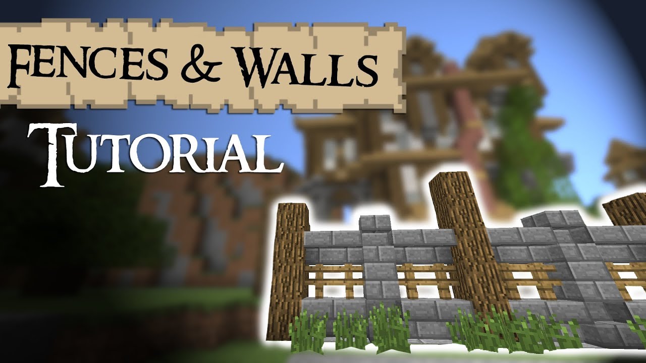 Minecraft Tutorial: Medieval  FENCES and WALLS