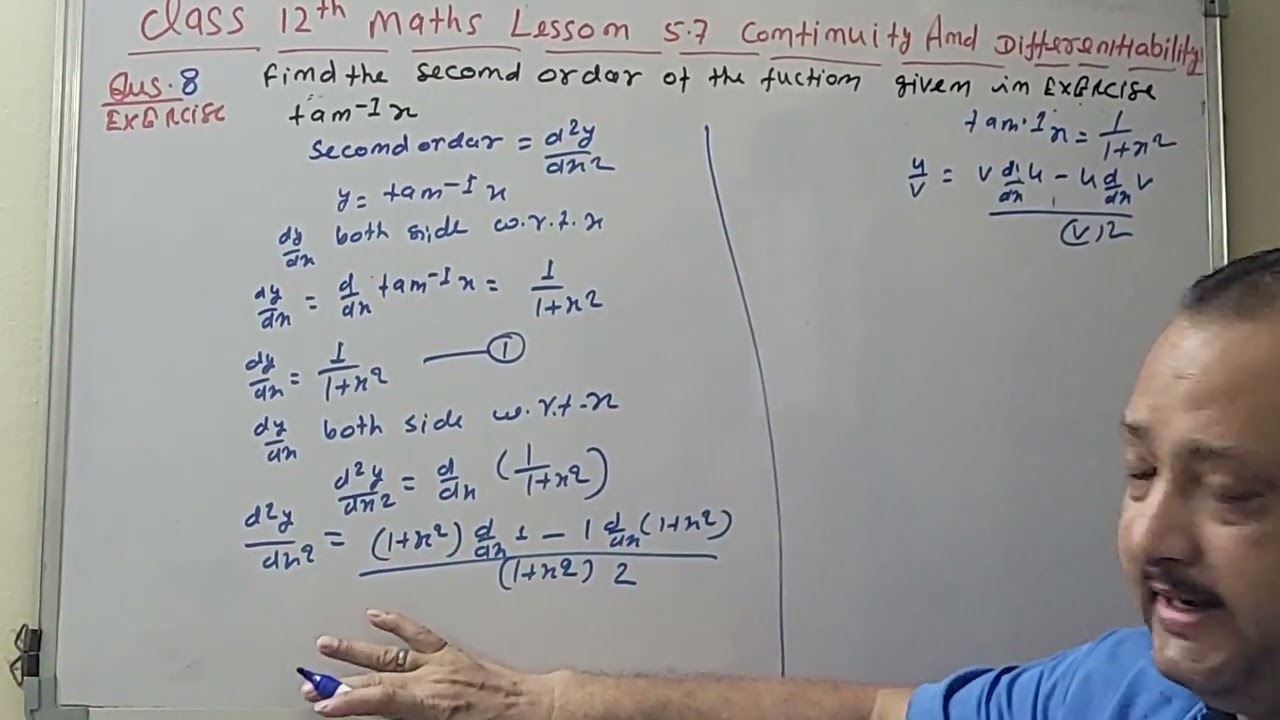 Class 12 math lesson 👉 5.7 👈 continuity and differentiability question 👉 8 👈exercise 👈 by PR sir 