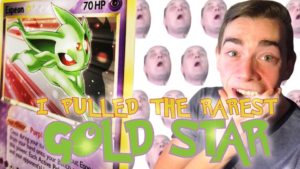 I Pulled The Rarest Pokemon Gold Star!?  Espeon Gold Star Pull!!!