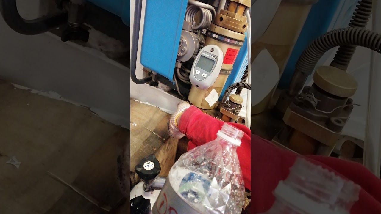 Refilling of BA bottle by compressor onboard ship(Compressor - BAUER JUNIOR II Model)