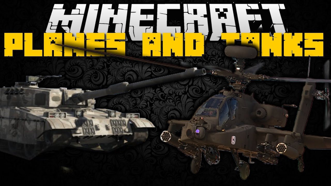 Minecraft: TANKS AND PLANE MOD (Fighter Jets, Warrior Tanks, Desert Weaponry) Mod Showcase