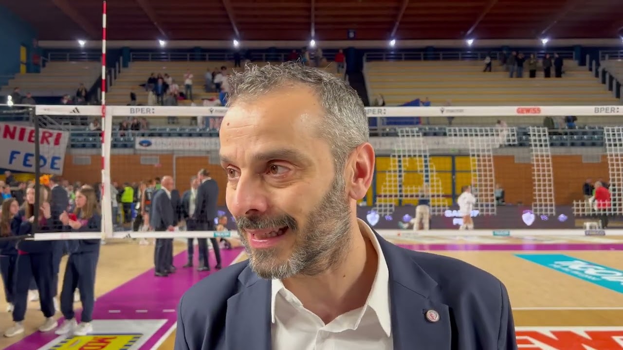 Coach Marco Gaspari dopo la vittoria 3-0 in casa di Volley Bergamo