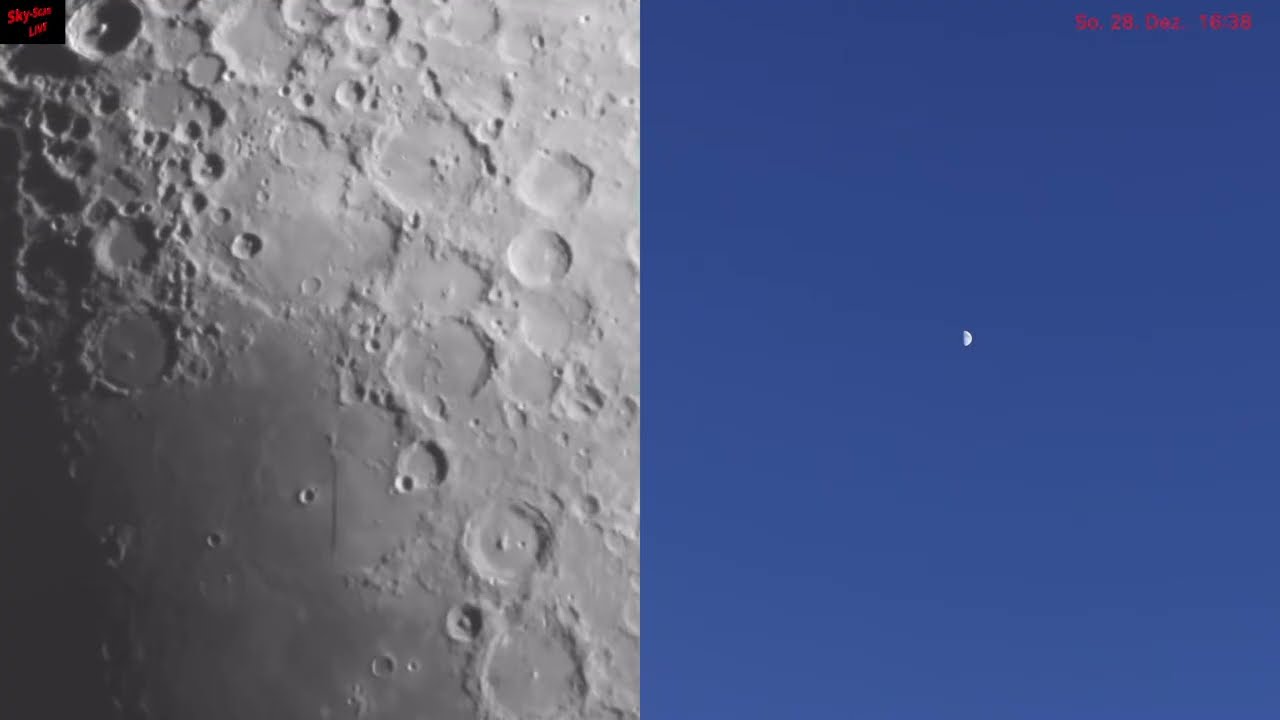 Mond , Meteor und Sternenhimmel  28.12.2025