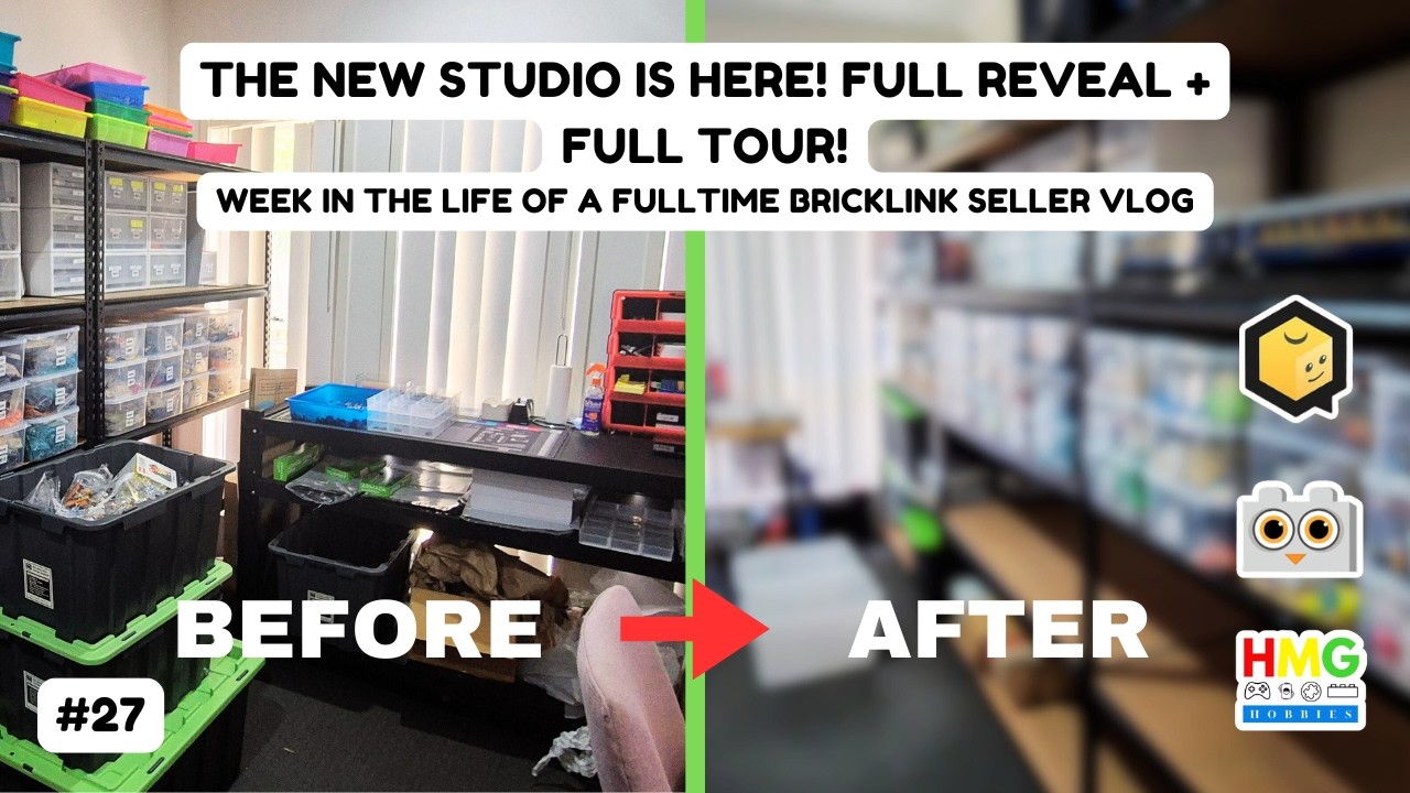 THE NEW STUDIO IS HERE! FULL REVEAL + FULL TOUR! Bricklink Seller Vlog #27