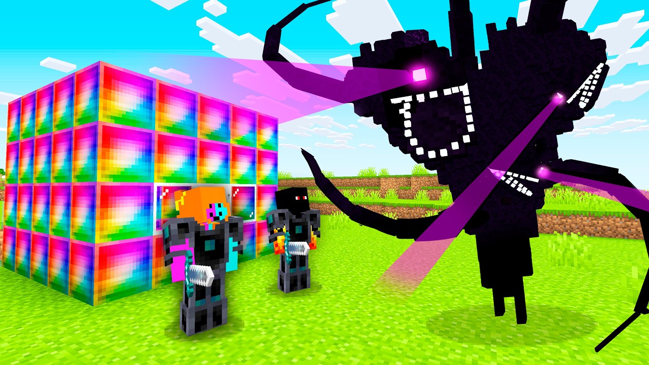 WITHER STORM kontra 100% BEZPIECZNA baza RUDY TĘCZOWEJ w Minecraft