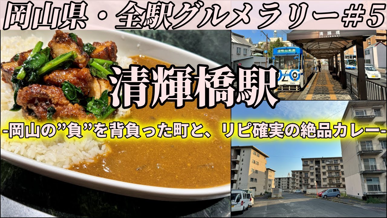【清輝橋駅】岡山市内で最も”ディープ”な町、清輝橋で食べるリピ確実の絶品カレー【岡山県・全駅グルメラリー#5】