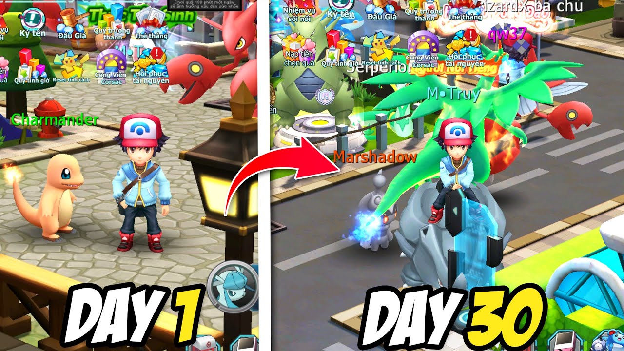 Tôi Đã Dành 60 Ngày Để Chơi Game Poke Đại Chiến( ngày 1 đến ngày 30)