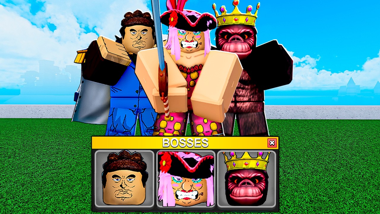 В игре Blox Fruits, но каждый босс становится моим союзником.
