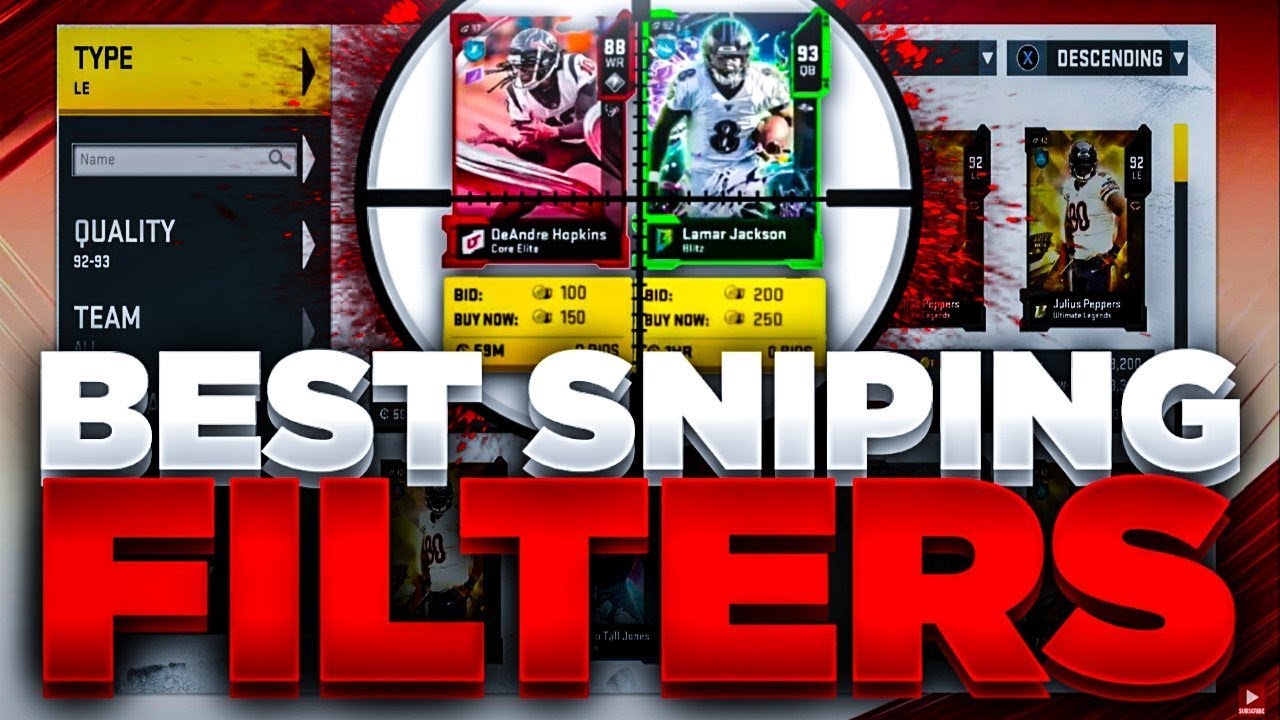 BEST SNIPING FILTERS IN MADDEN 20!! | EASY & CONSISTENT FILTERS IN MADDEN 20 ULTIMATE TEAM!!