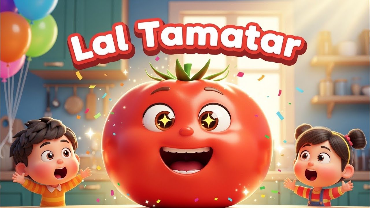 लाल टमाटर 🍅 | Healthy Hindi Rhymes for Kids | Fun Learning Song | Kiddie Tunes TV | #nurseryrhymes