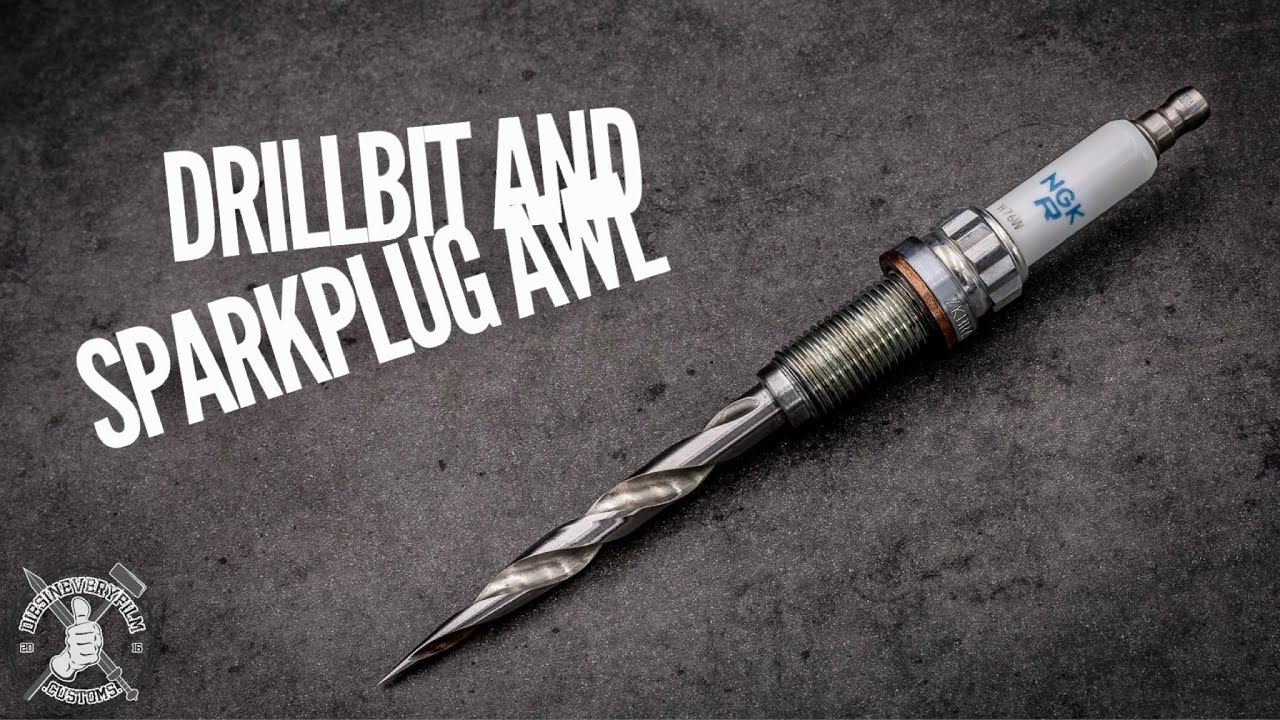 Old Sparkplug and Drill Bit Awl - Upcycle