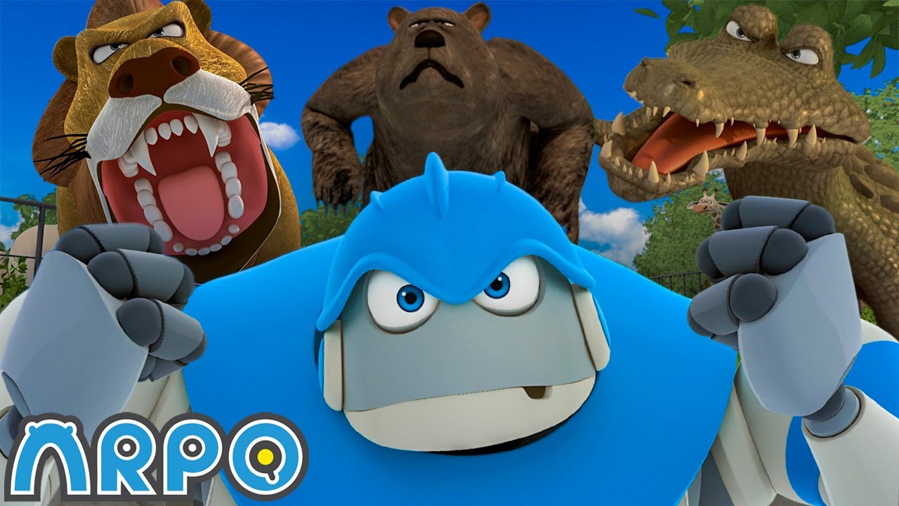 ARPO Fights The Animals at the Zoo | ARPO Compilation | 30 Mins Of Funny Cartoons | ARPO The Robot