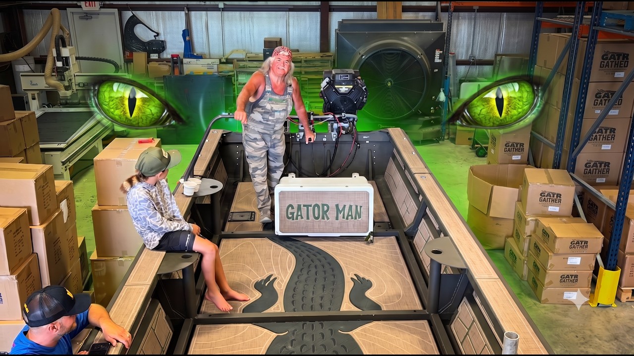 НОВАЯ лодка Gator Брюса Митчелла готова к сезону охоты на аллигаторов!