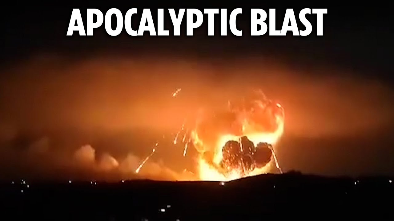 Moment &lsquo;Israeli earthquake bomb hits Syria&rsquo; in heaviest blitz on region for 12 years
